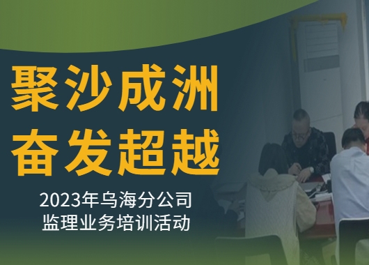 聚沙成洲 奮發超越--2023年烏海分公司監理業務